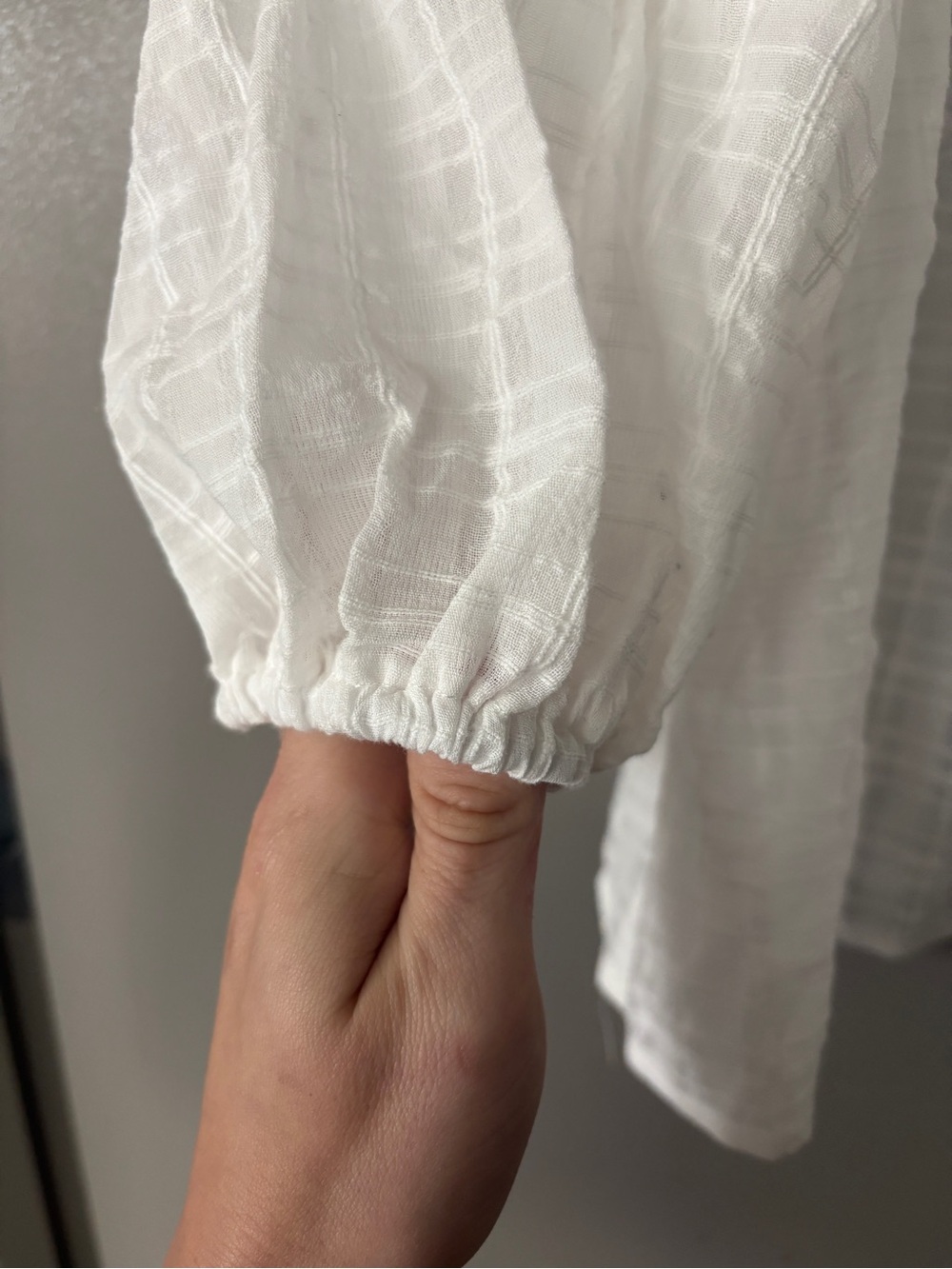 Crochet Yoke Peasant Blouse - Picture 4 of 7